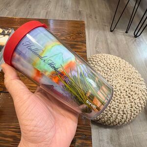 Tervis 16 oz Holland Michigan Tumbler Red Lid Lighthouse Beach Scene